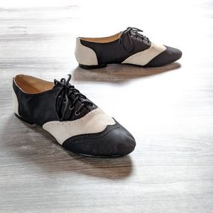 New Flat Saddle Oxford Shoes Women 8.5
